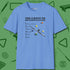 6 Keys to Billiards Success (E.A.T.A.S.S.) T-Shirt, front view, in Carolina Blue what the real shooters wear